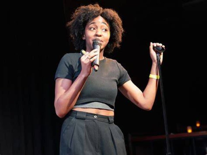 Ayo Edebiri during standup comedy